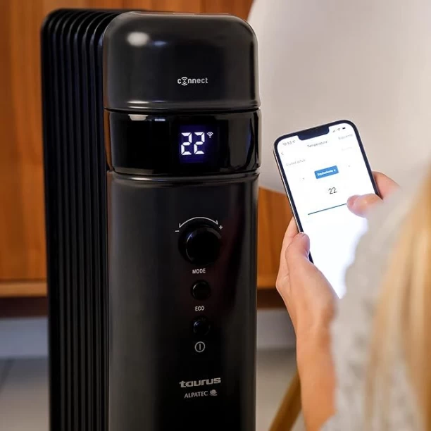 Taurus 9 Fin Steel Wifi Enabled 3Heat Settings 2000W "Agadir Connect" Oil Filled Heater