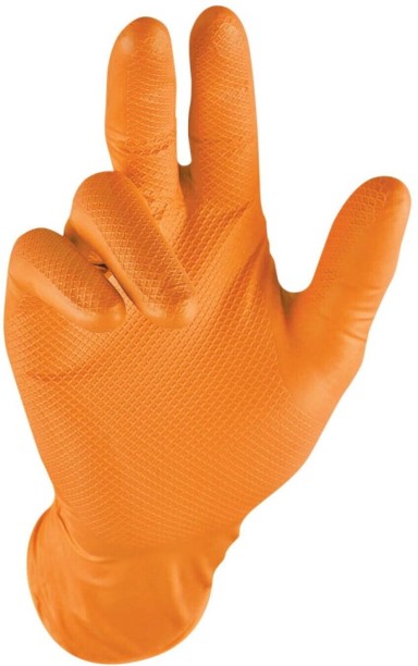 Grippaz Non Slip Gloves Orange Large Synthetic  Safety Gloves