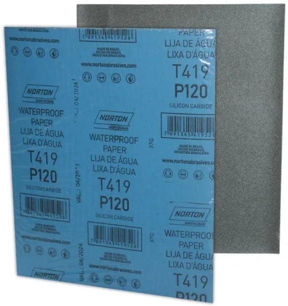 Norton P120 Waterpaper Silicon Carbide Sandpaper