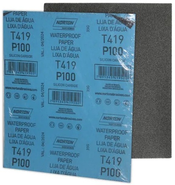 Norton P100 Waterpaper Silicon Carbide Sandpaper