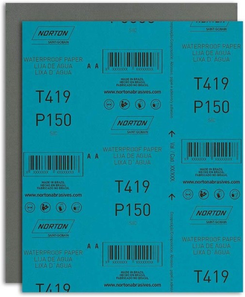 Norton P150 Waterpaper Silicon Carbide Sandpaper