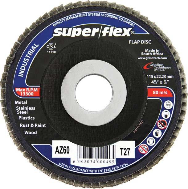 Superflex Flap Disc Industrial 115 60G B Alumina-zirconia Sandpaper