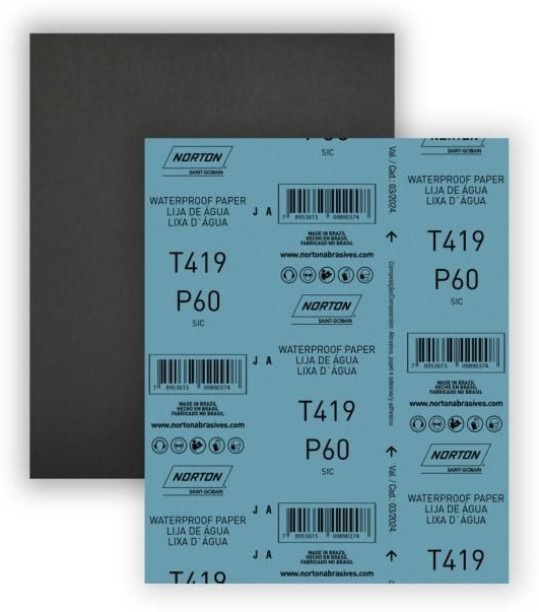 Norton P60 Waterpaper Silicon Carbide Sandpaper