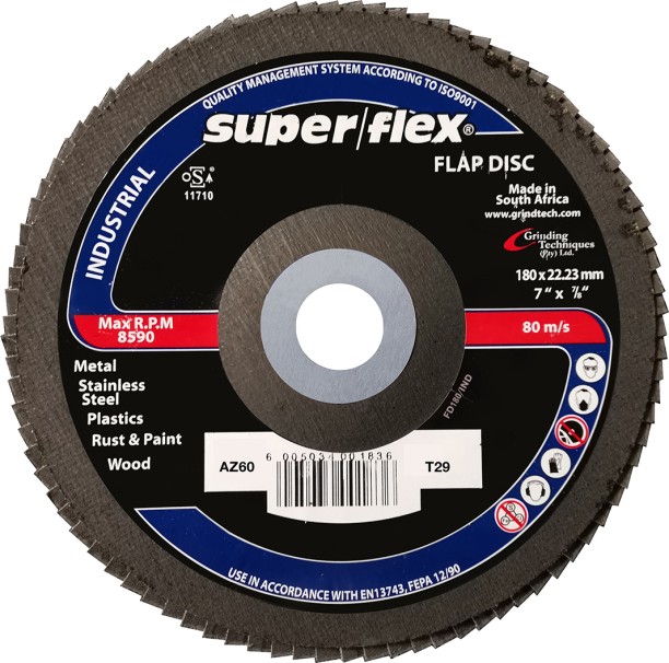 Superflex Flap Disc Industrial 180 Az60 Alumina-zirconia Sandpaper