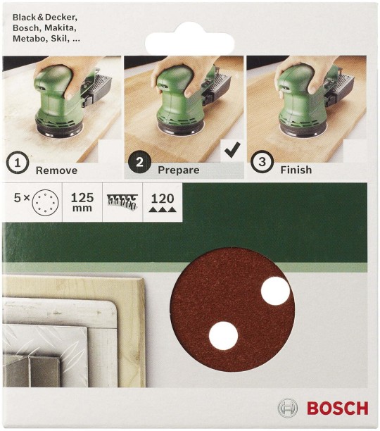 Bosch Sanding Sheet 125Mm Emery Sandpaper