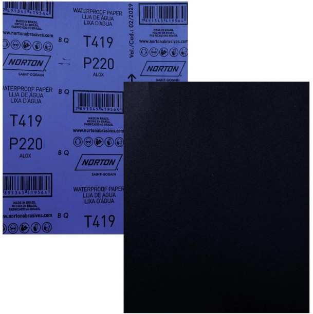 Norton P220 Waterpaper Silicon Carbide Sandpaper