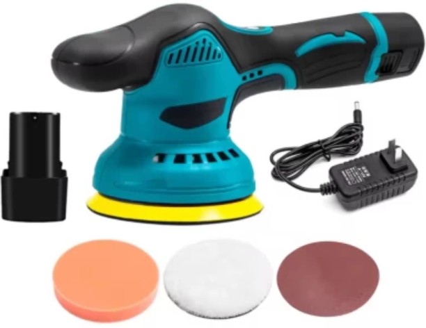 Prime Luxe Tools Cordless Car Buffer Polisher Kit – 12V 2A with 2 Batteries, 8-Speed 2500–6600 OPM Waxing & Sanding Machine 5 inch Disc Sander