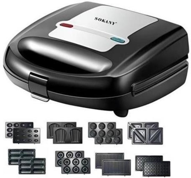 Sokany 6 x Interchangeable Non-Stick Coating Cooking Surface Plates Electric Toast