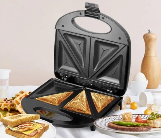 Just Simplified 750W Non Stick Modified 2 Slice Sandwich Maker Electric Toast
