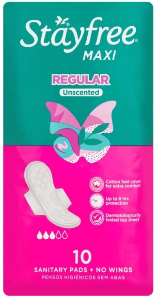 Stayfree Maxi Thick Sanitary Pads Unscented Wings Maxisize Sanitary Pad