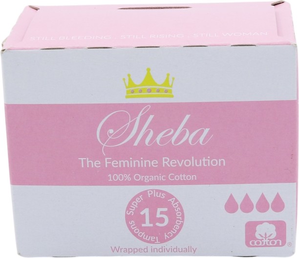 sheba feminine Super Plus Absorbency - 100% Organic Cotton - Non-Applicator Tampons Tampons
