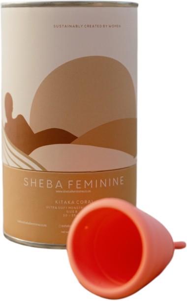 Sheba Feminine Ultra Soft Menstrual Cups - Kitaka Coral M/Lsize Sanitary Pad