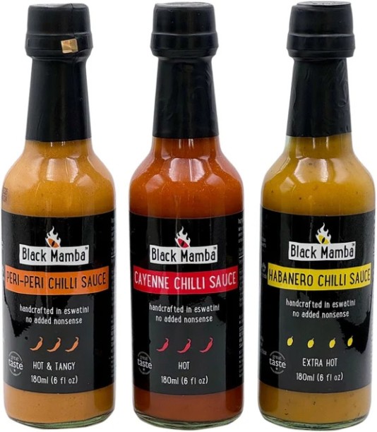 Black Mamba Africa's Chilli Venom Gift Pack 3 x 180ml - Hot Sauce
