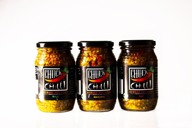 Chuck Chilli Mix Pack - 1 Original, 1 Hot, 1 Mild Sauce & Dip