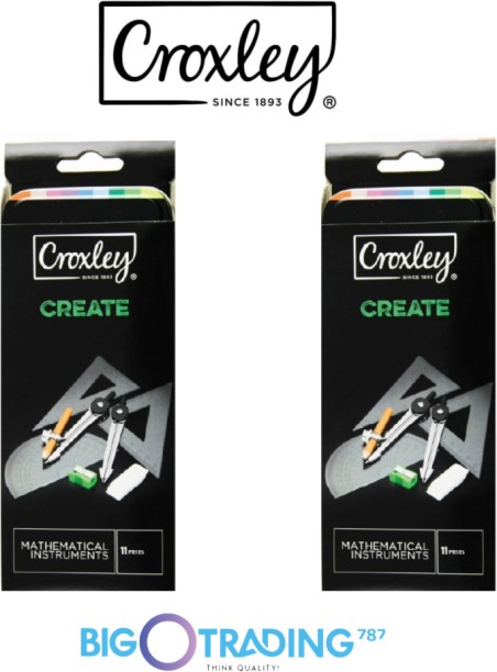 Croxley CREATE Maths Set - 11 Piece Pack of 2 School Set