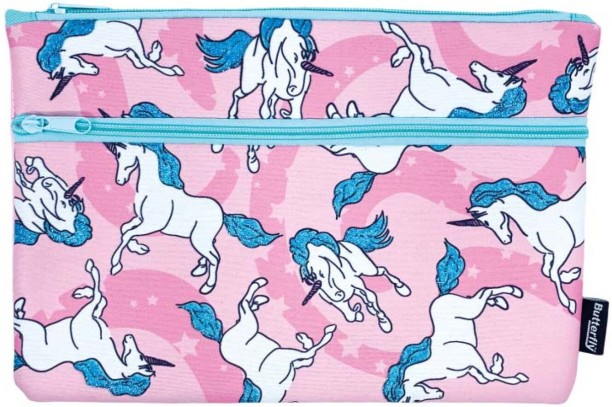 Butterfly Pencil Case - Double Zip School Set