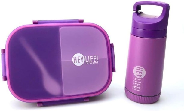 Hey Life food container and water bottle School Set