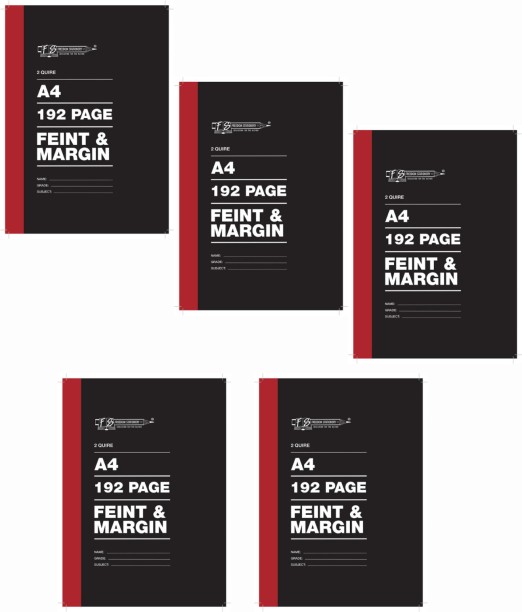 Freedom Counter book A4 Notebook Feint ruled with margin