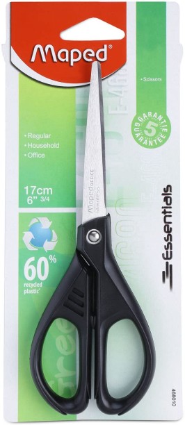 CROXELY MAPED 21cm Essential Green Black Handle (Pack of 24) on Card Scissors