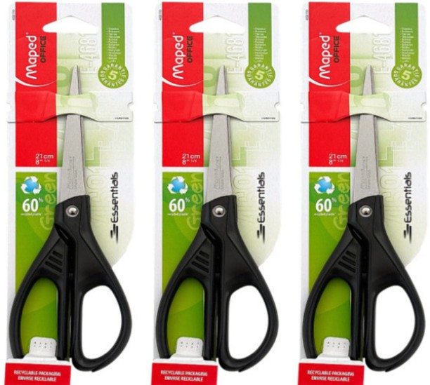 Maped Office Scissors 21cm – 3 Piece Set | Durable Precision Cutting Scissors