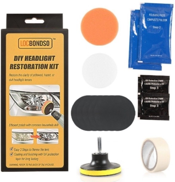 Phronex Car Headlight Lens Restoration Repair Kit Polishing Cleaner Cleaning Tool Scratch Remover Wax