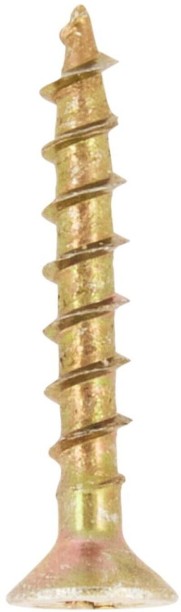 All Plug Brass Flat Head Chipboard Screw