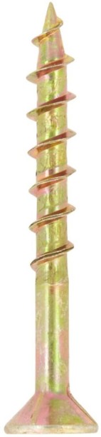 All Plug Brass Flat Head Chipboard Screw