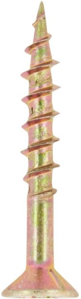 All Plug Brass Flat Head Chipboard Screw