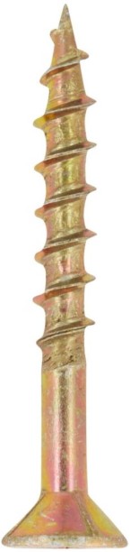 All Plug Brass Flat Head Chipboard Screw