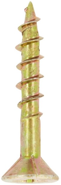 All Plug Brass Flat Head Chipboard Screw