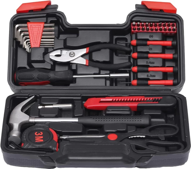 Blue Carbon 39 Pieces Hand Tools Set Standard