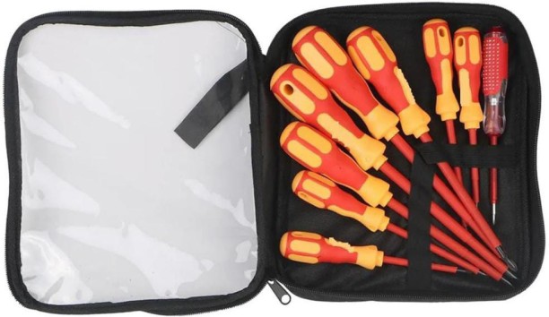 GENERIC ElecTrek-Insulated Screwdriver Set,9 In 1 Insulated Screwdriver Set Long Handle