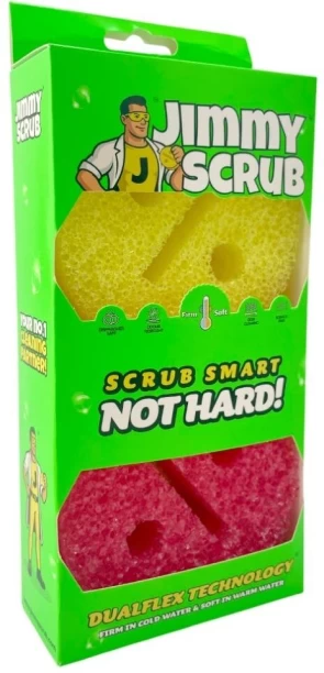Jimmy Scrub Sponge Scourer - Thats soft In warm water, firm in cold Scrub Sponge