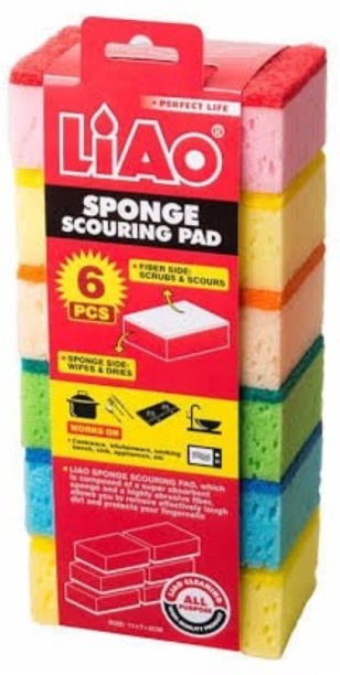 Liao Multi-Color Scrub Sponge