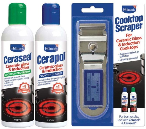 Hillmark CleaningValueCerapol+Ceraseal+Scraper Scrub Pad