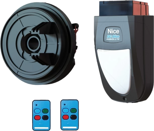 ET Nice DC Blue Absolute Econo Roll Up Kit Wall Mount Vertical Lift Gates