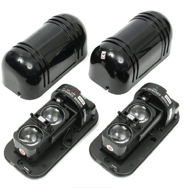generic 100m Outdoor Dual IR Beam Wired Sensor Security System