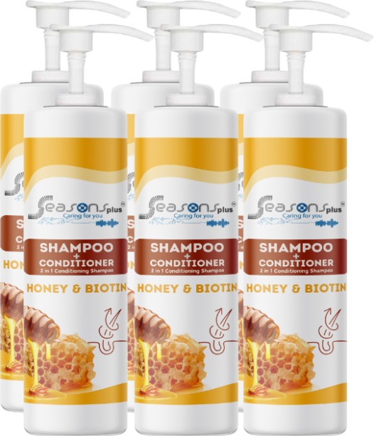 seasons plus Honey and Biotin Shampoo and Conditioner 2 in 1 Shampoo