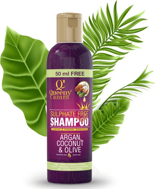Queeny Cazara Coconut, Argan, and Olive Oil Sulphate Free Shampoo Shampoo