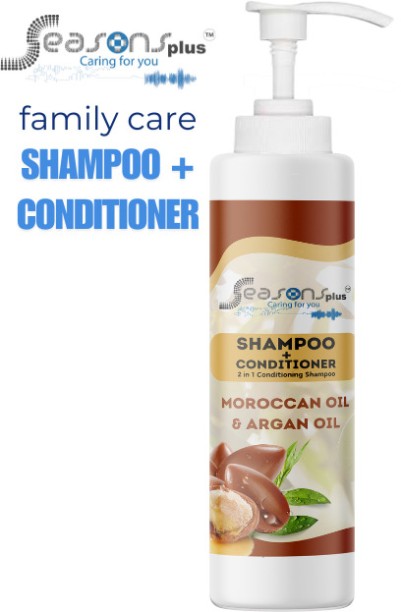 seasons plus Shampoo and Conditioner Moroccan and Argan Oil 2in1 Shampoo