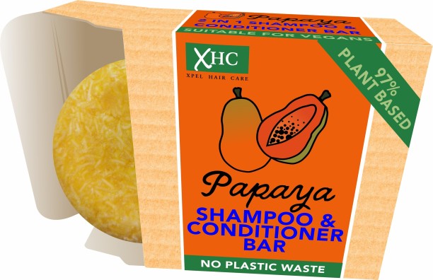 XPEL Plant Based 2-in-1 Shampoo & Conditioner Bar - Papaya Shampoo