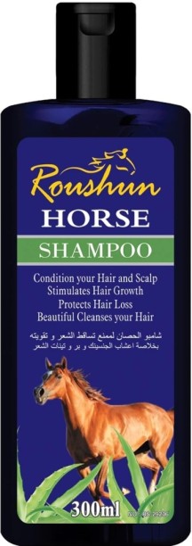 ROUSHUN Horse Shampoo - Anti-Hair Loss & Growth Stimulating Formula with Whole Wheat Protein (300ml) Shampoo