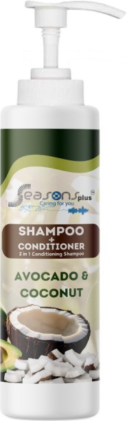 seasons plus Shampoo and Conditioner Avocado and Coconut 2in1 Shampoo