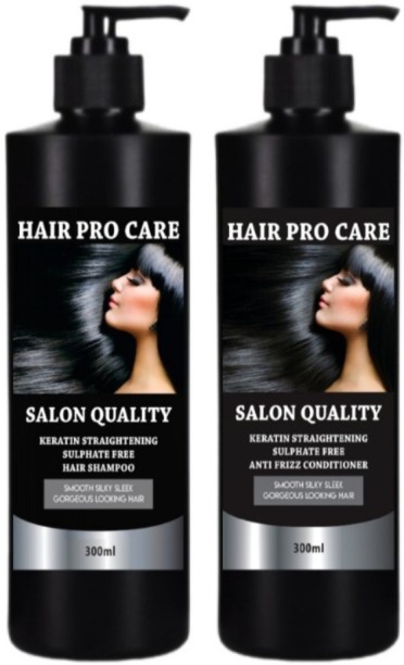 Hair Pro Care Keratin Straightening Sulphate Free Hair Shampoo & Keratin Straightening Sulphate Free Anti Frizz Conditioner Shampoo
