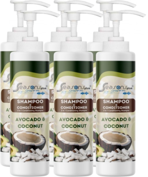 seasons plus Avocado and Coconut Shampoo and Conditioner 2 in 1 Shampoo