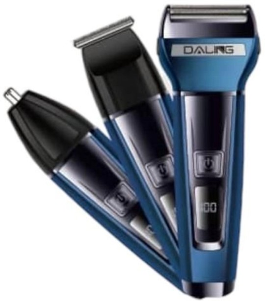 Daling multi-functional electric 3 in 1 shaver has the function of shaving and shaving nose hair and ear hair, blue  Shaver For Men