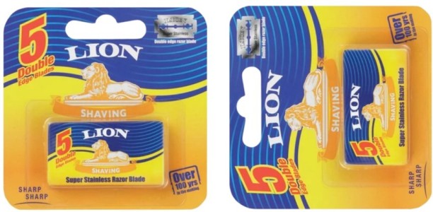 Lion Super Stainless Razor Blades (25 Razor Blades) Shaving Cartridge