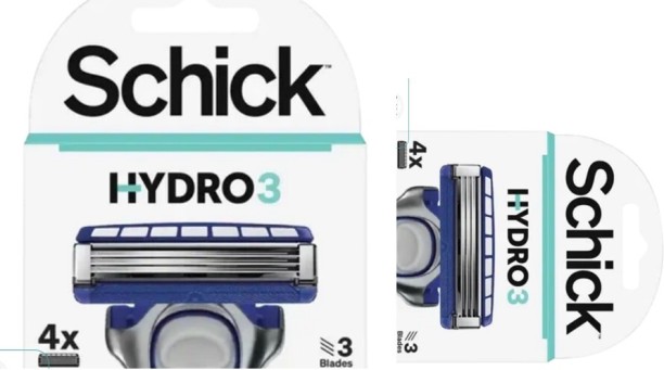 Schick Hydro 3 Instant Lubricating Protection Refill Cartridges 4 Pack Shaving Cartridge
