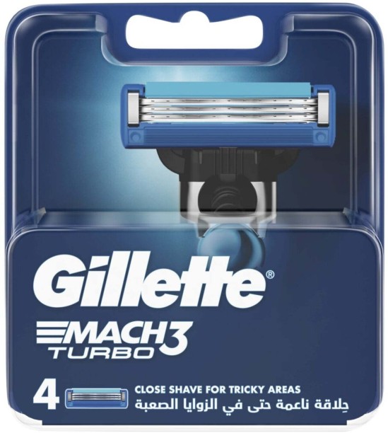Gillette Mach 3 Turbo 4'S Blades Shaving Cartridge