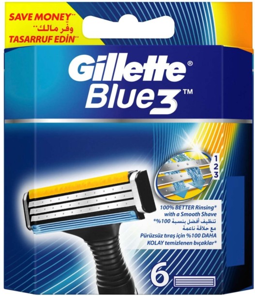 Gillette Blue 3 Razor Blades Shaving Cartridge
